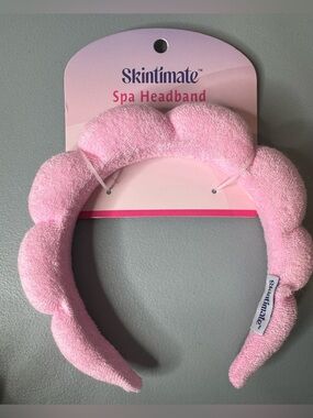 Skintimate Pink Spa Headband Soft Terry cloth thick cushion pastel summer